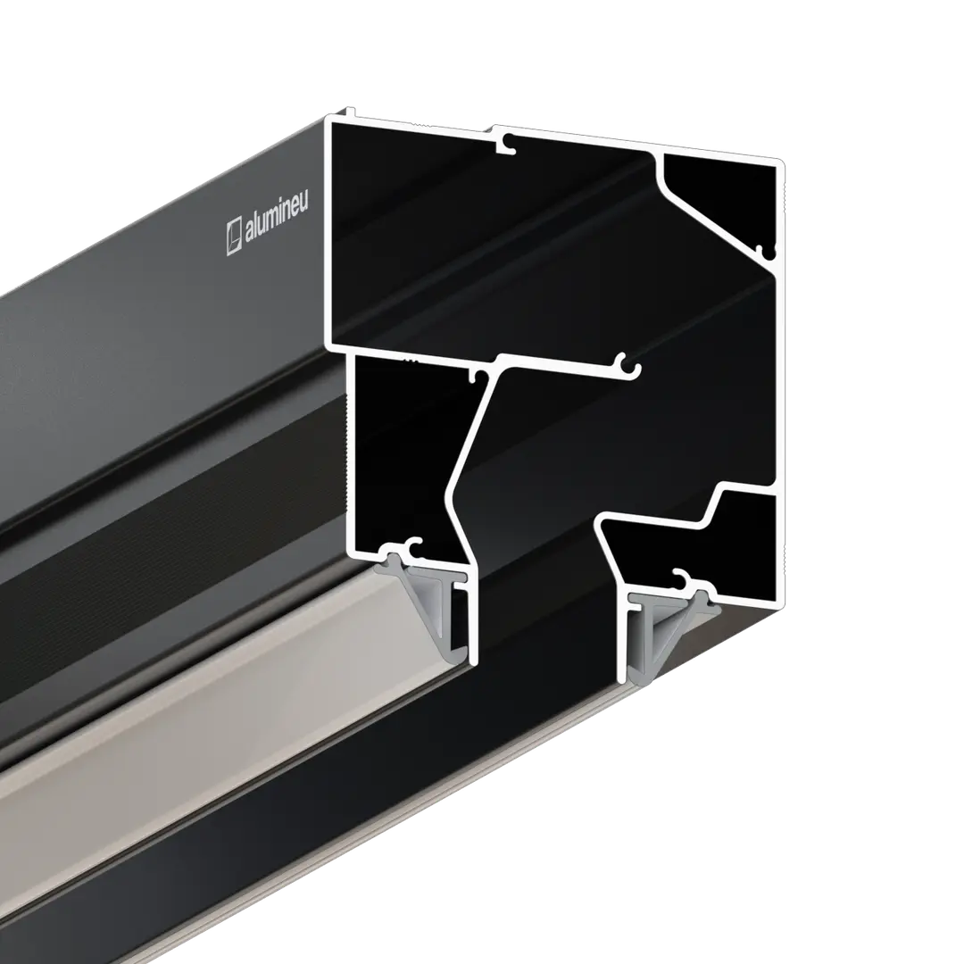 Difusor de ranura AERROLL, Negro mate, vista de detalle