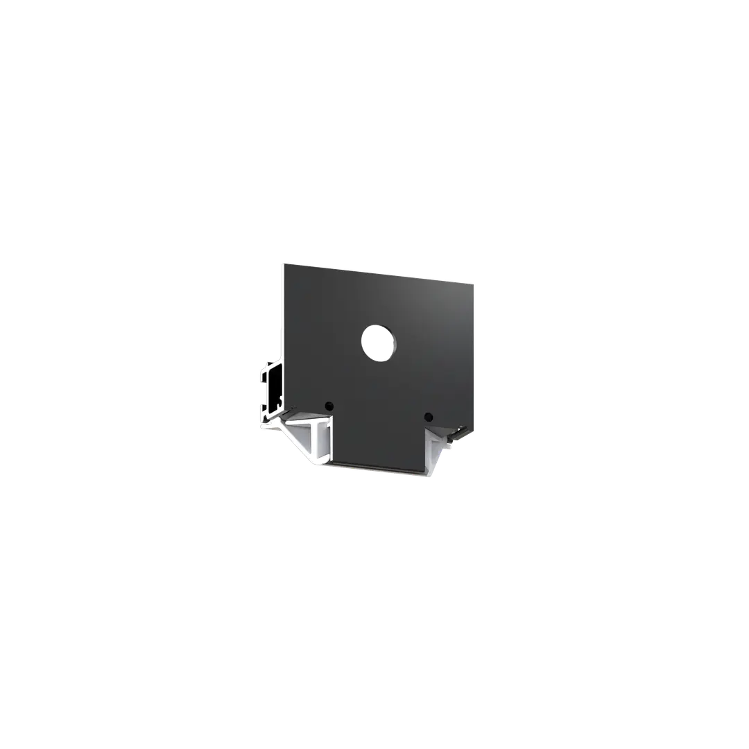 Tapa ENDCAPP Y212, Negro mate, vista de detalle