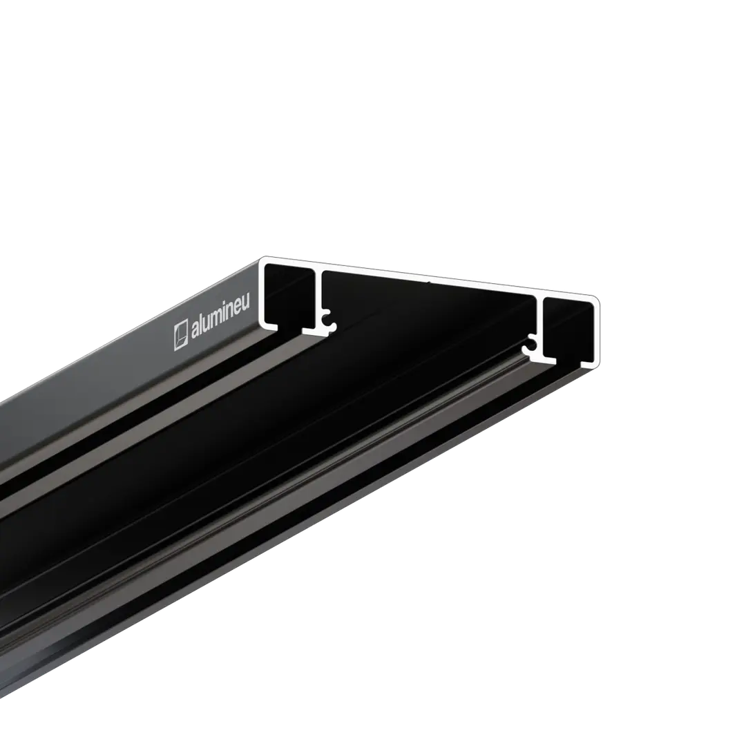 Perfil CURTINA X406, Negro mate, vista de detalle