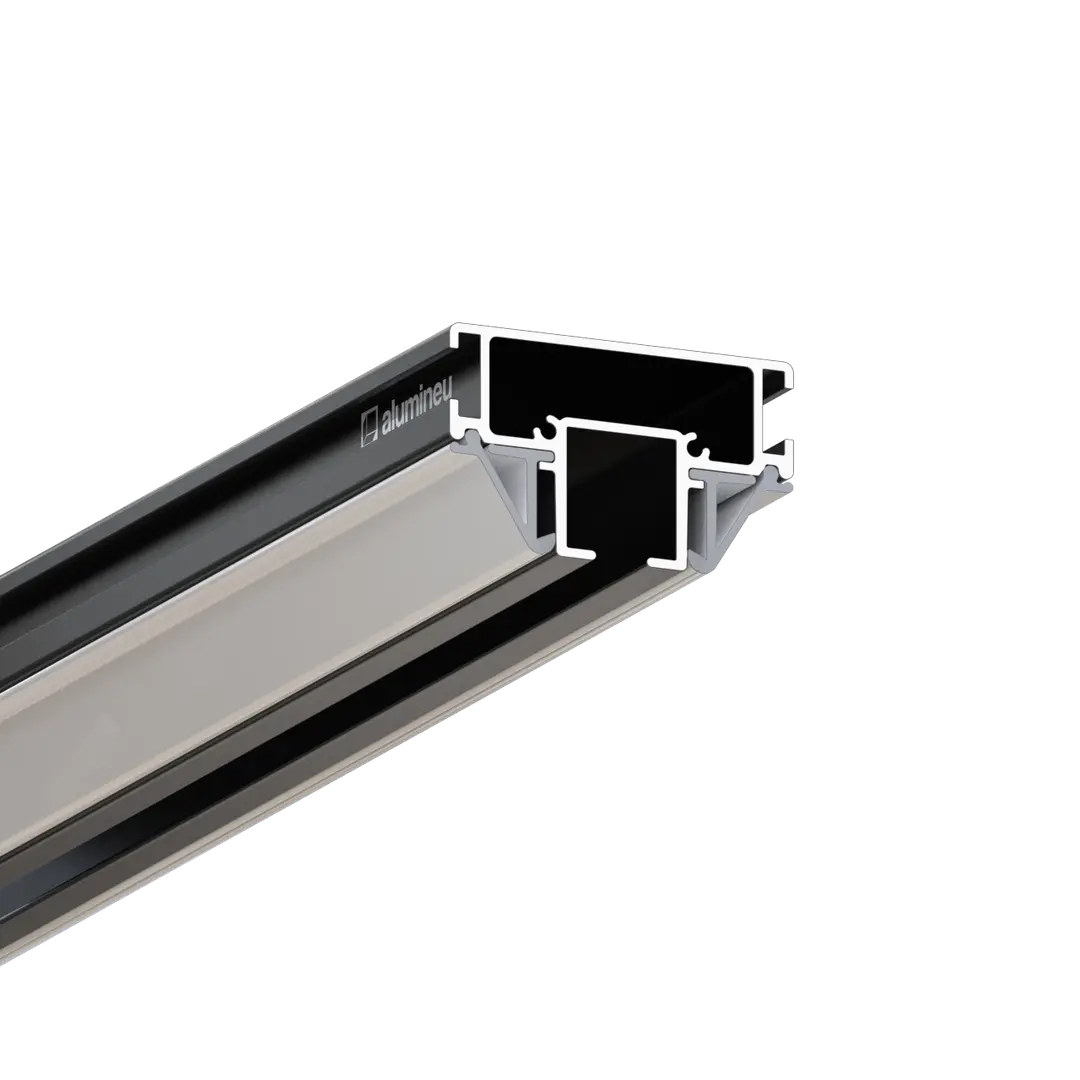 Perfil TISSURE Z401, Negro mate, vista de detalle