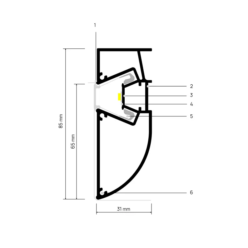 Perfil STRATOS X702, esquema anotado